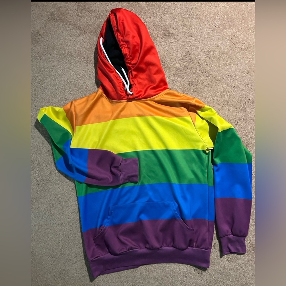 Mr. Bao Long & Miss Sweatshirt Hoodie Pride Flag Color Block Hooded Line…